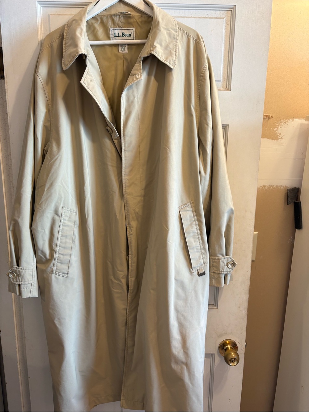 L.L. Bean Men's Khaki Trench Coat